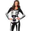 Leg Avenue - Skeleton Catsuit Costume - Noir/Blanc Product image